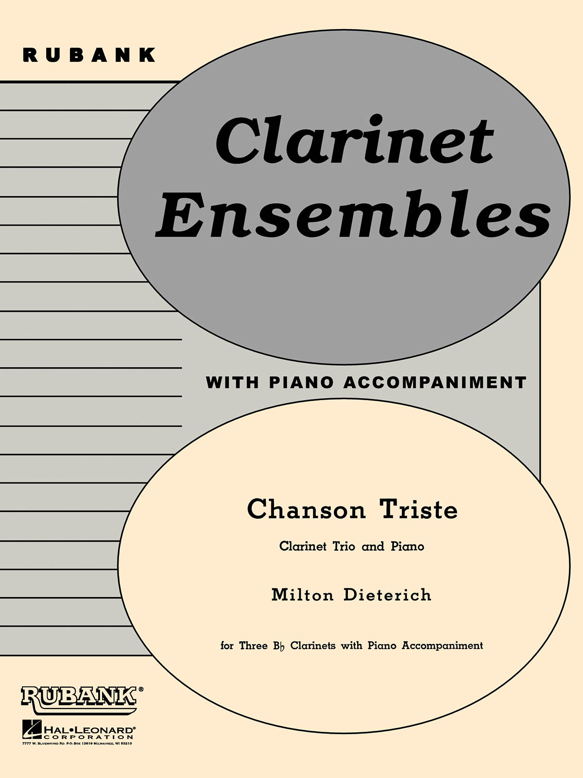 Milton Dieterich: Chanson Triste: Clarinet Ensemble: Score & Parts