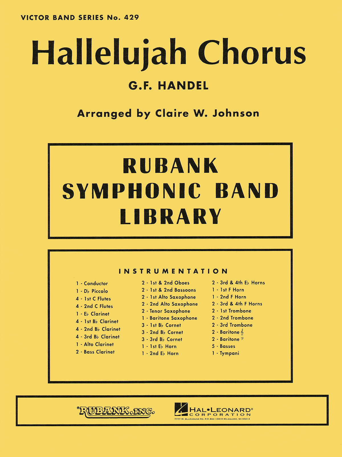 Georg Friedrich Hndel: Hallelujah Chorus: Concert Band: Score