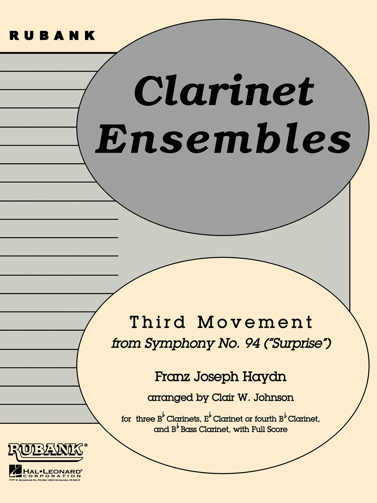 Franz Joseph Haydn: Third Movement from Symph 94 - Surprise: Clarinet Ensemble: