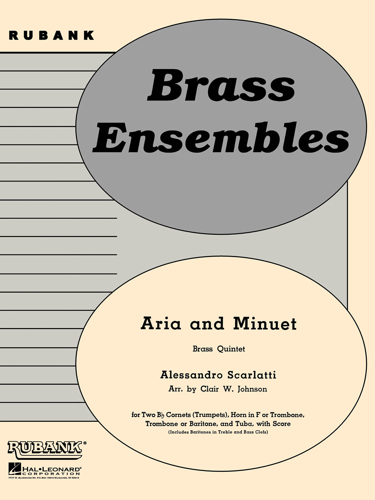 Alessandro Scarlatti: Aria and Minuet: Brass Ensemble: Score & Parts