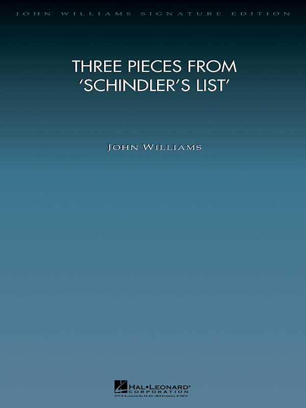 John Williams: Three Pieces from Schindler's List: Orchestra and Solo: Score &