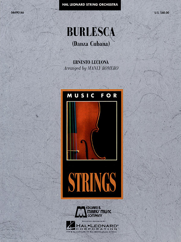 Ernesto Lecuona: Burlesca (Danza Cubana): String Orchestra: Score