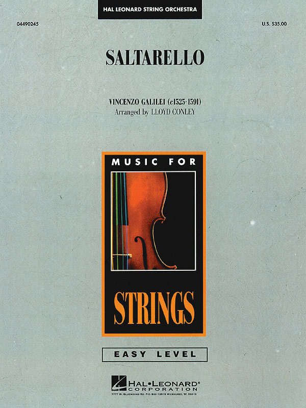Vincenzo Galilei: Saltarello: String Orchestra: Score & Parts