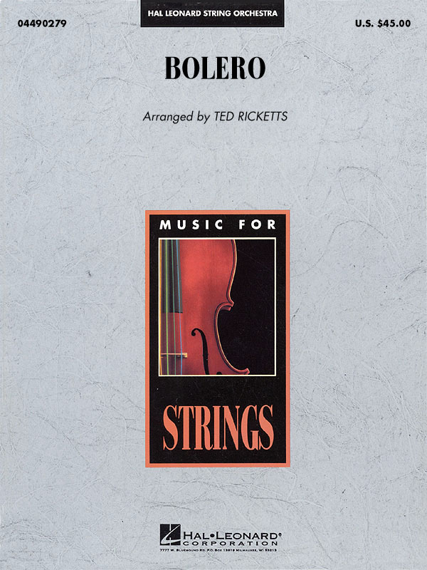 Maurice Ravel: Bolro: String Orchestra: Score