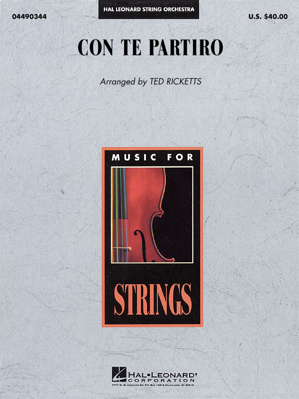 Andrea Bocelli: Con te Partiro: String Orchestra: Score & Parts