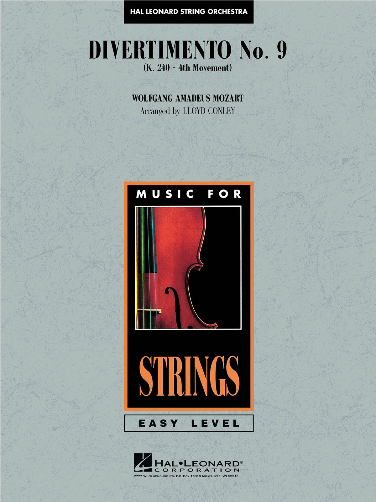 Wolfgang Amadeus Mozart: Divertimento No. 9: String Orchestra: Score