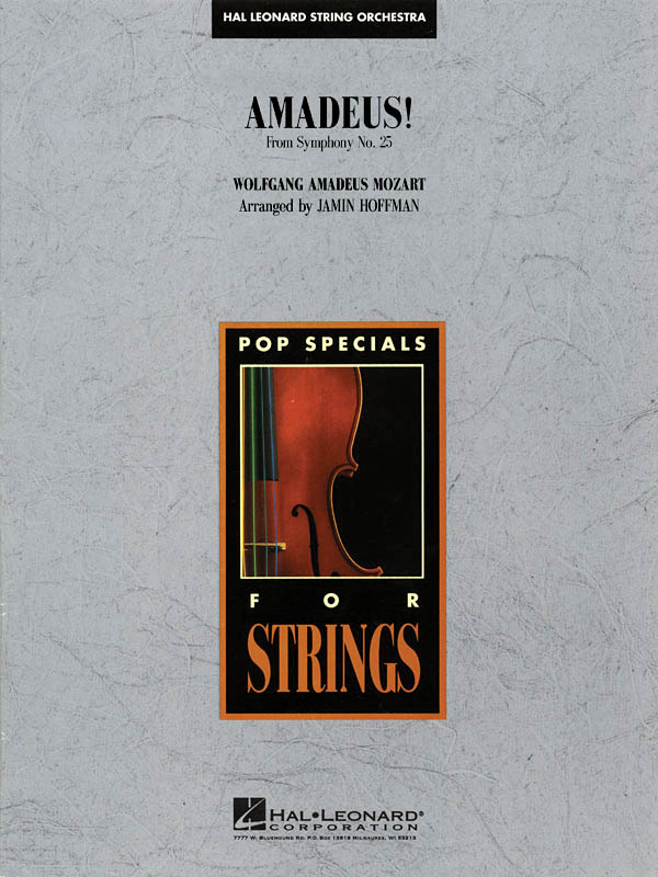 Wolfgang Amadeus Mozart: Amadeus!: String Orchestra: Score