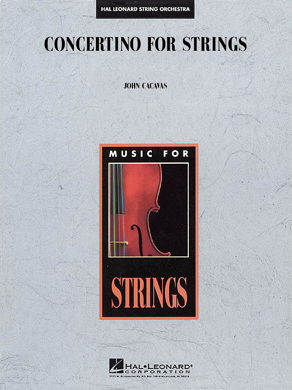 John Cacavas: Concertino for Strings: String Orchestra: Score & Parts