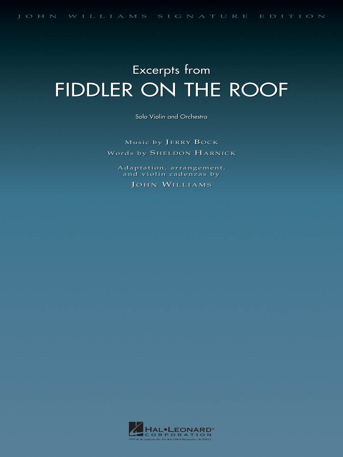 Jerry Bock Sheldon Harnick: Excerpts from Fiddler on the Roof: Orchestra: Score
