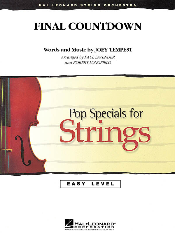 Joey Tempest: Final Countdown ( From Rocky ): String Orchestra: Score & Parts