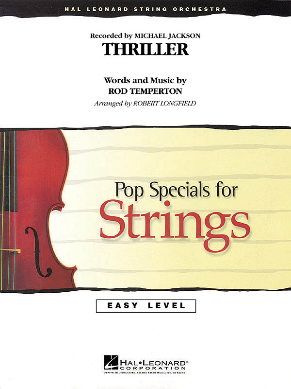 Rod Temperton: Thriller: String Orchestra: Score & Parts