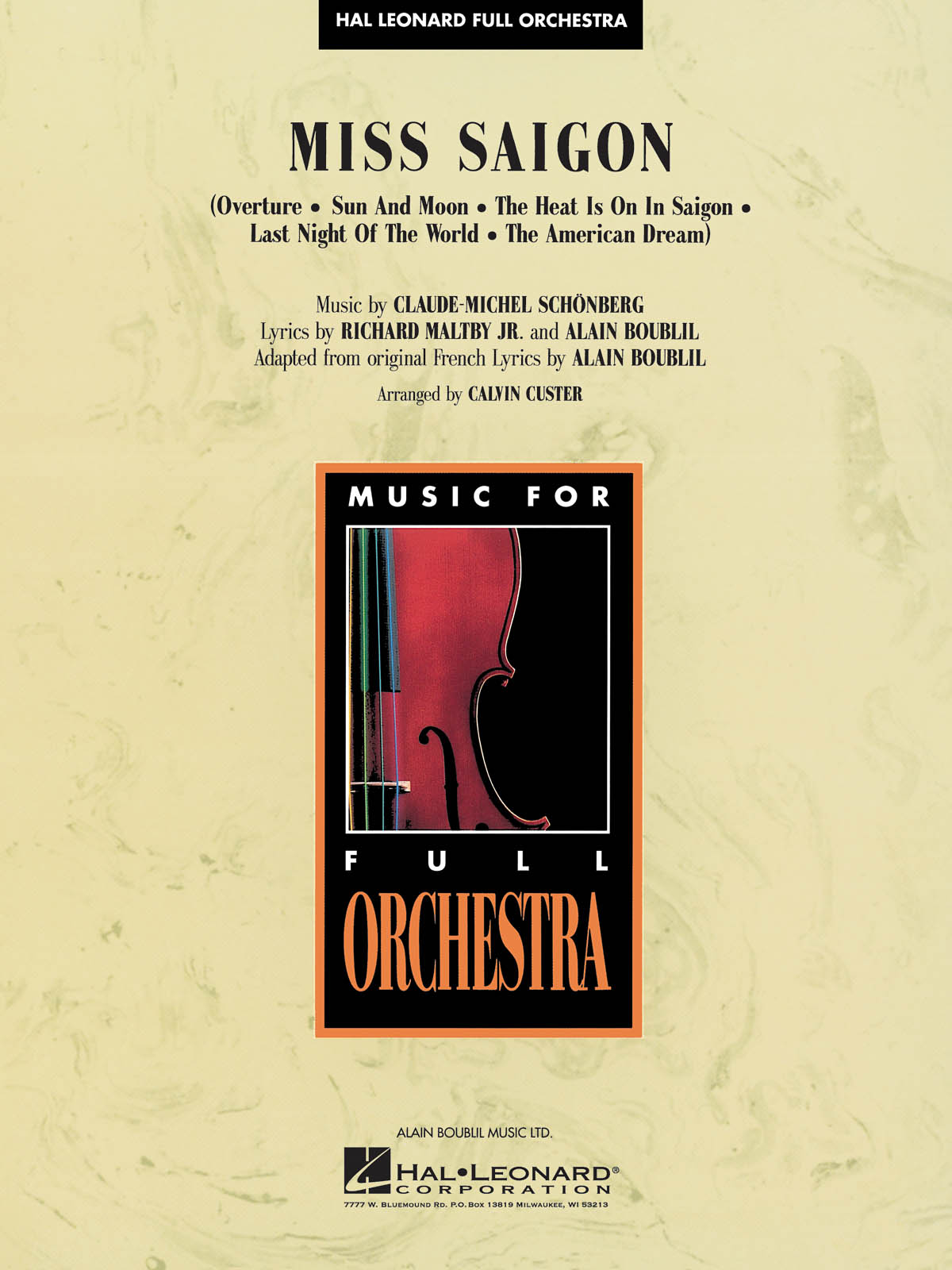 Miss Saigon: Orchestra: Score