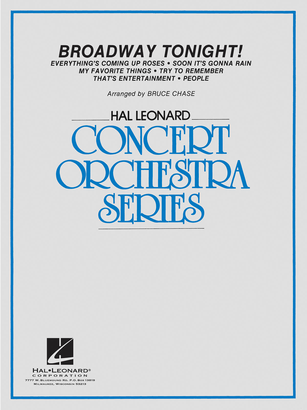 Broadway Tonight: Orchestra: Score and Parts