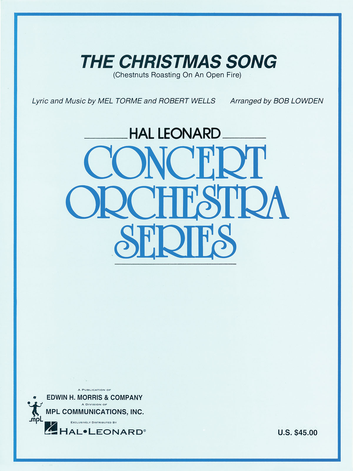 Mel Torme: The Christmas Song: Orchestra: Score and Parts