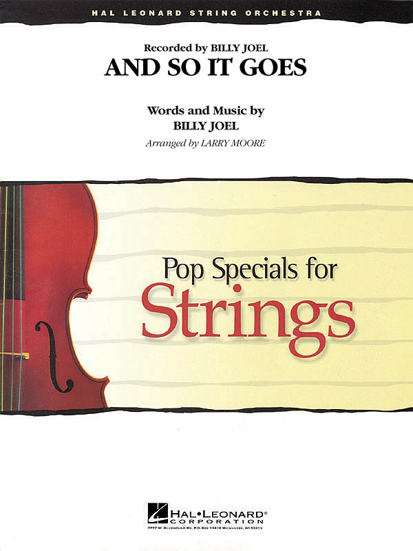 Billy Joel: And So It Goes: String Ensemble: Score & Parts