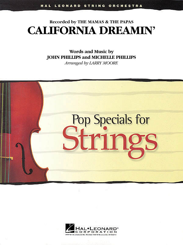 John Phillips Michelle Phillips: California dreamin': String Ensemble: Score &