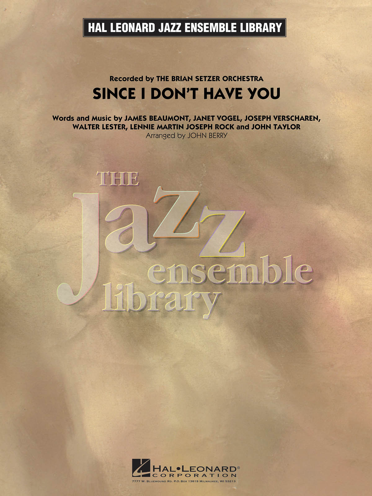James Beaumont: Since I Don't Have You: Jazz Ensemble: Score
