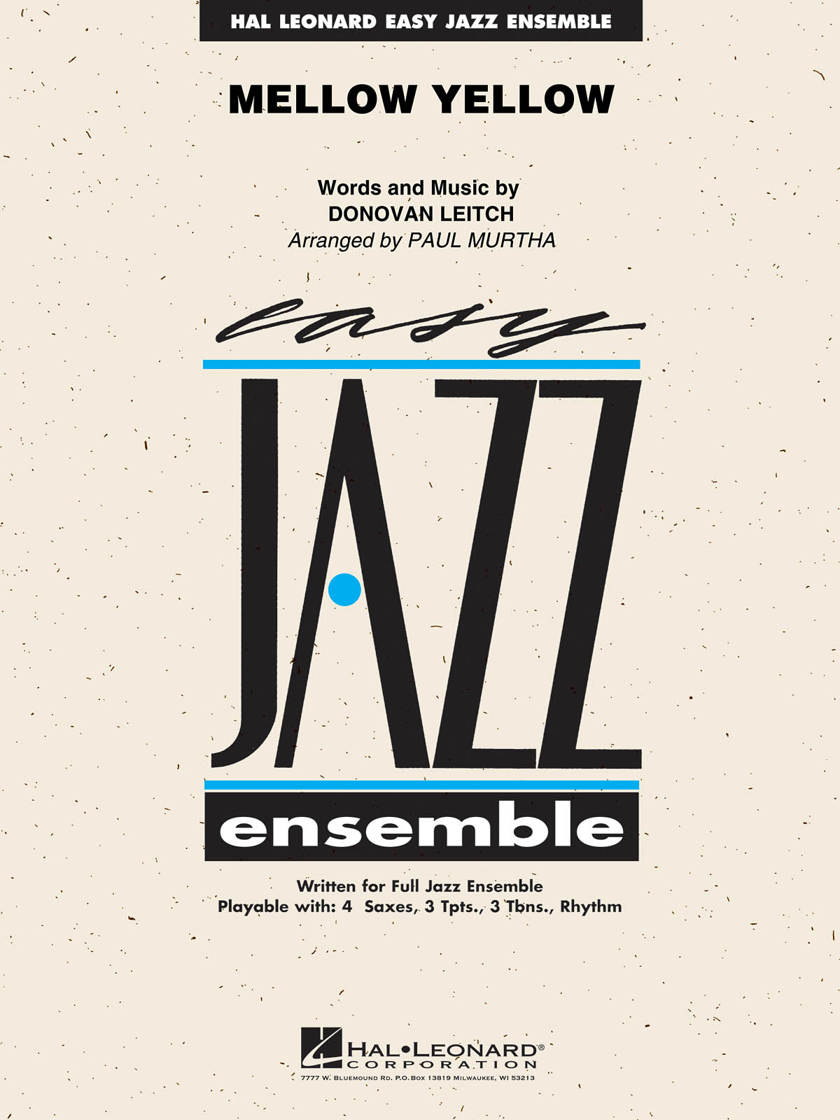 Donovan Leitch: Mellow Yellow: Jazz Ensemble: Score  Parts & Audio