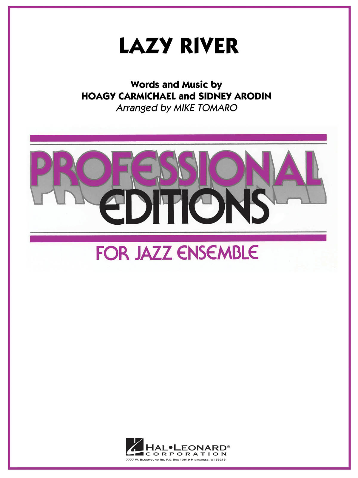 Hoagy Carmichael Sidney Arodin: Lazy River: Jazz Ensemble: Score & Parts