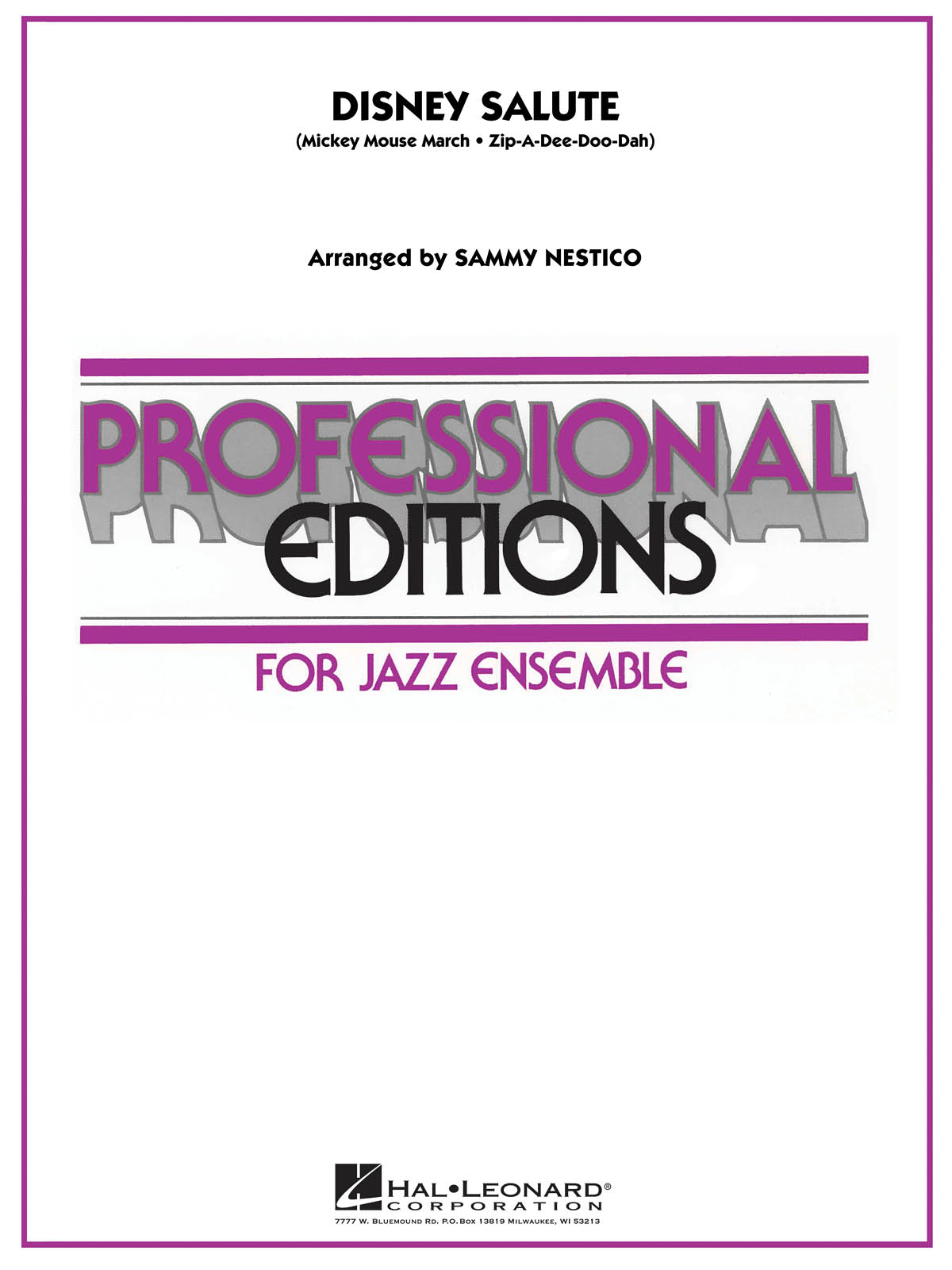 Disney Salute: Jazz Ensemble: Score & Parts