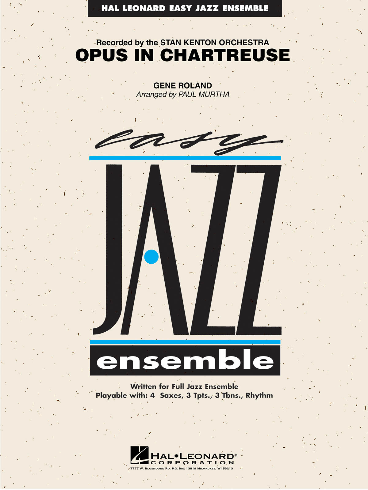 Stan Kenton: Opus In Chartreuse: Jazz Ensemble: Score