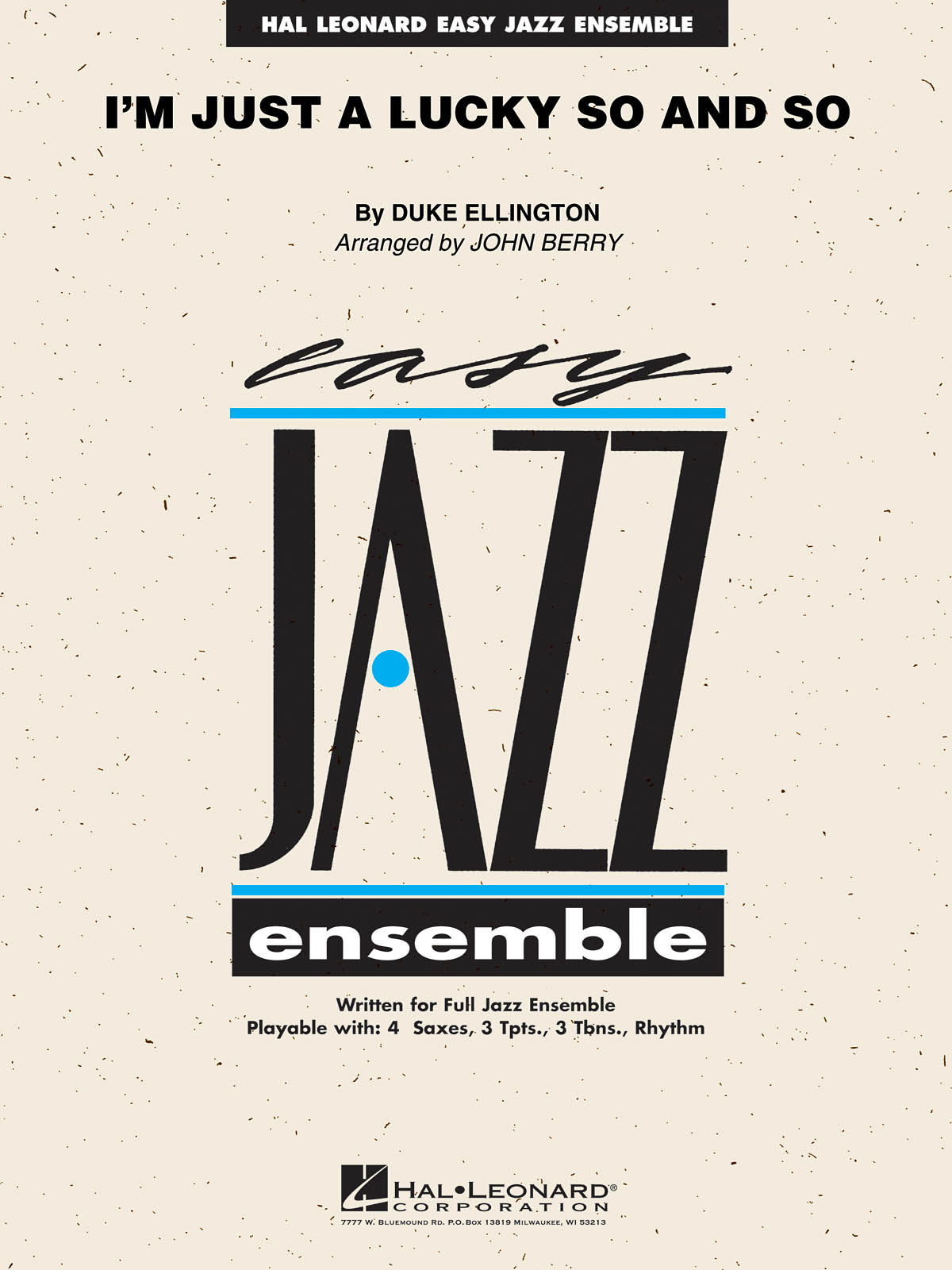 Duke Ellington: I'm Just a Lucky So and So: Jazz Ensemble: Score  Parts & CD