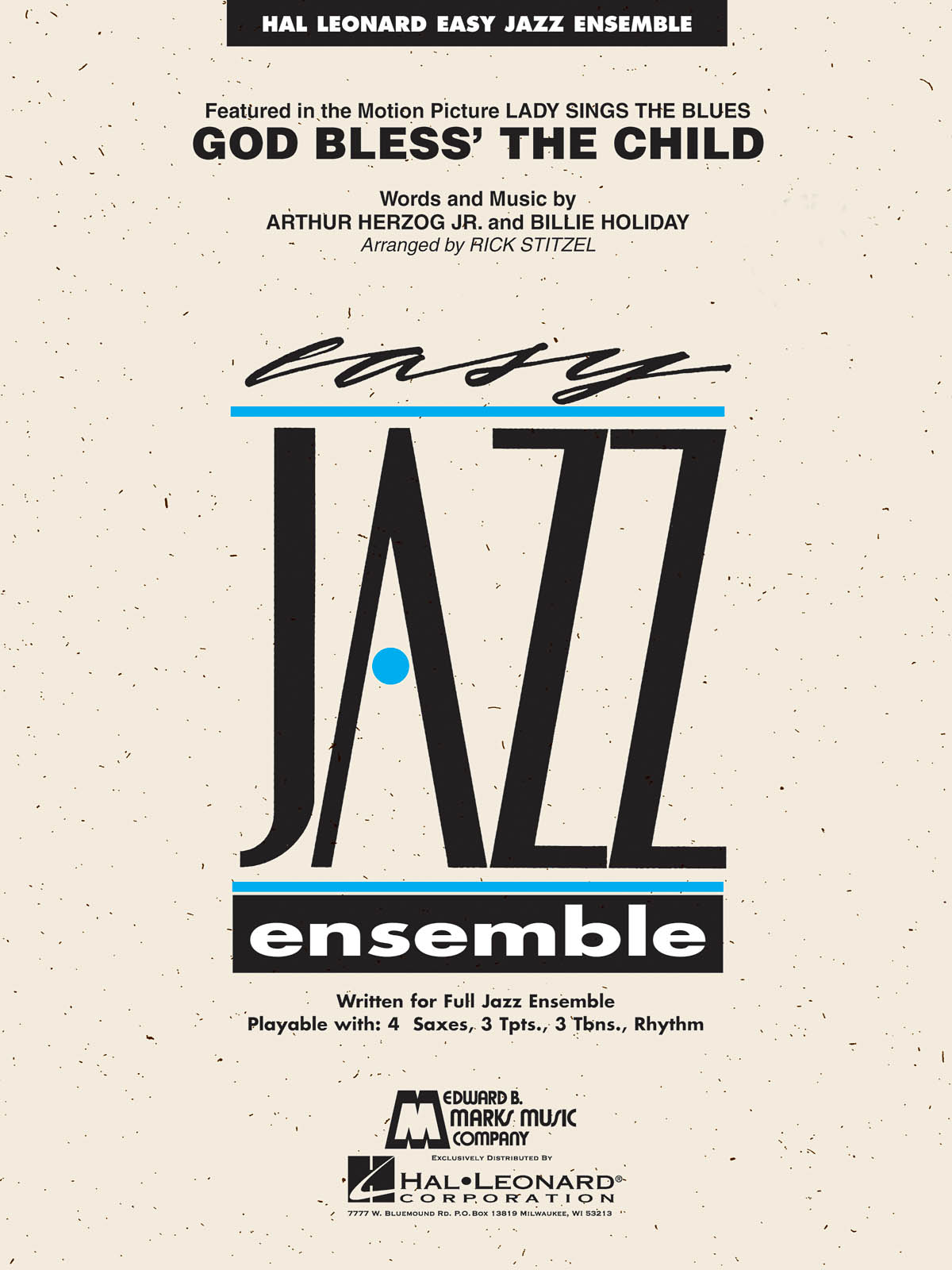 Arthur Herzog Jr. Billie Holiday: God Bless' the Child: Jazz Ensemble: Score