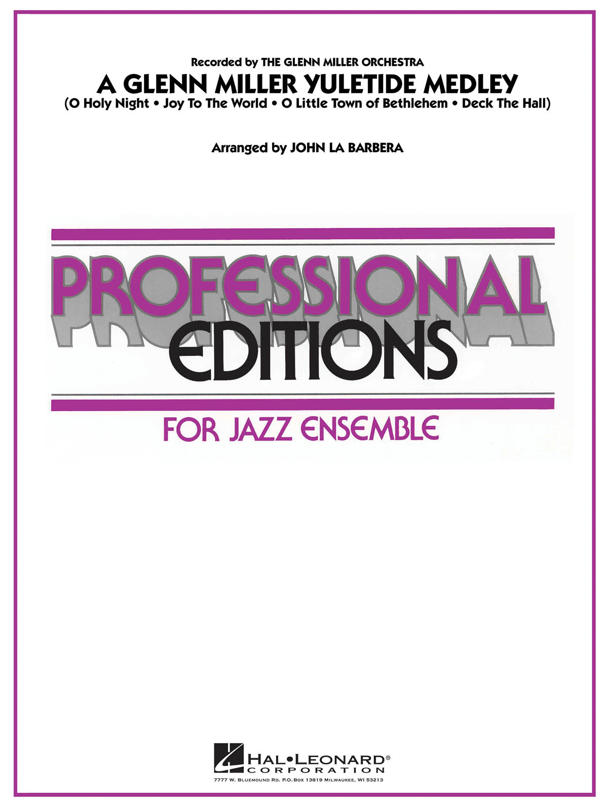 A Glenn Miller Yuletide Medley: Jazz Ensemble: Score & Parts