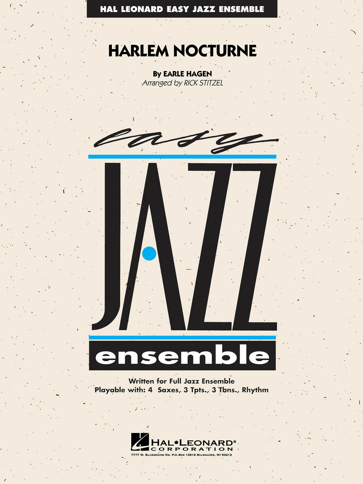Dick Rogers Earle Hagen: Harlem Nocturne: Jazz Ensemble: Score  Parts & Audio