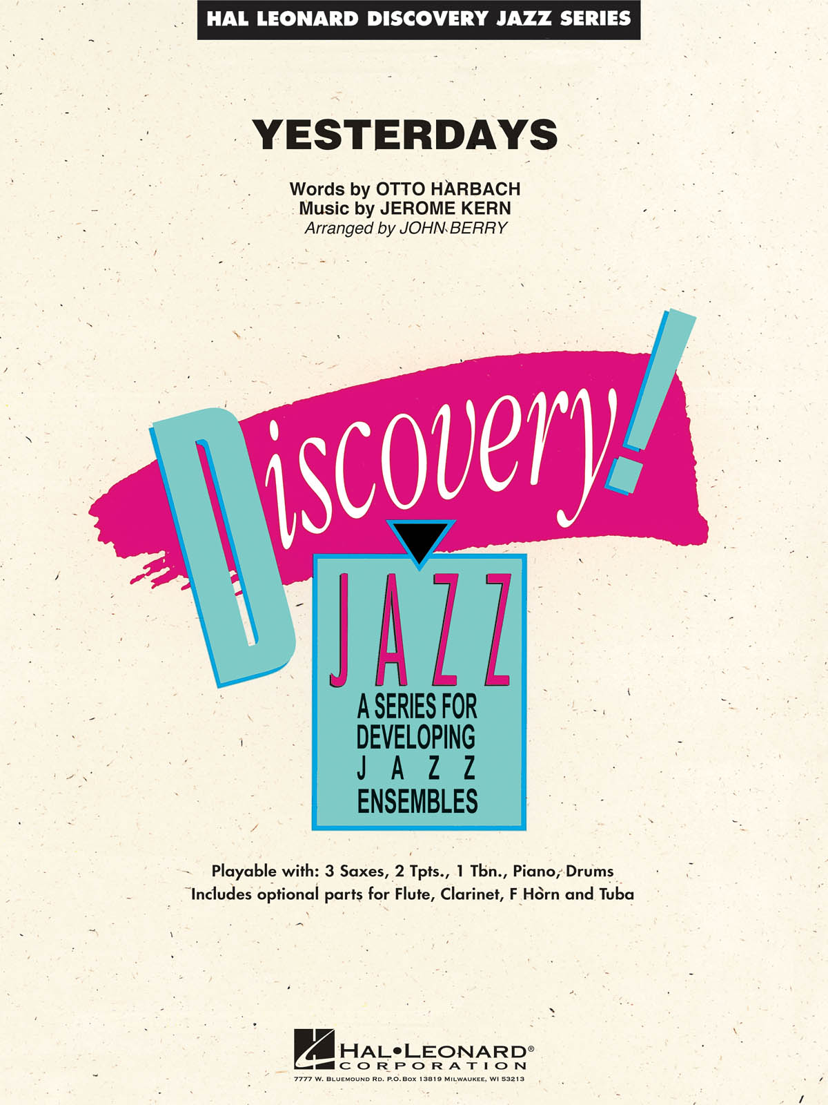 Jerome Kern: Yesterdays: Jazz Ensemble: Score