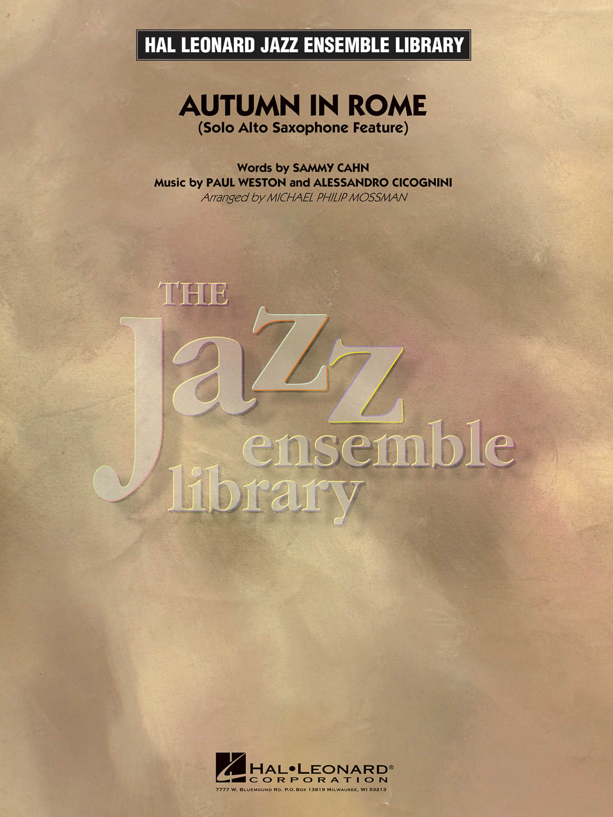 Alessandro Cicognini Paul Weston Sammy Cahn: Autumn in Rome: Jazz Ensemble:
