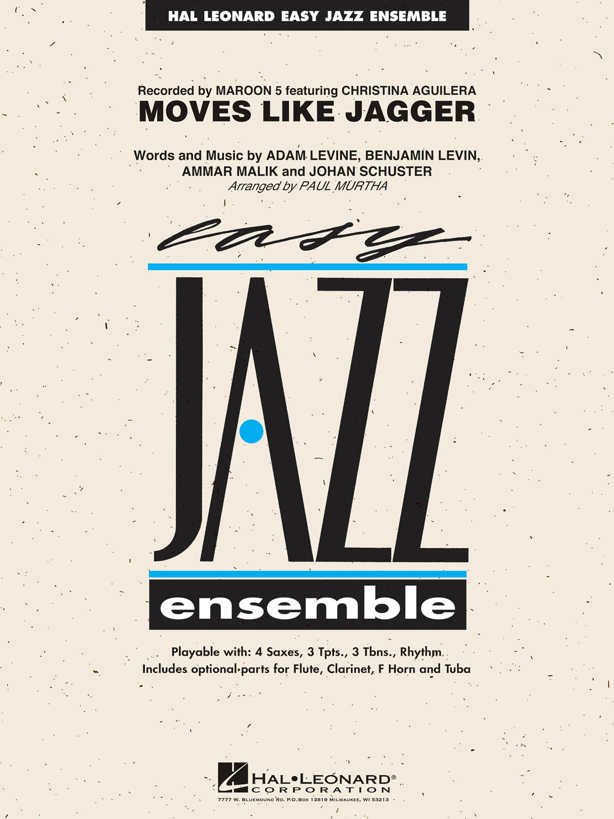Adam Levine Ammar Malik Benjamin Levin Johan Schuster: Moves Like Jagger: Jazz