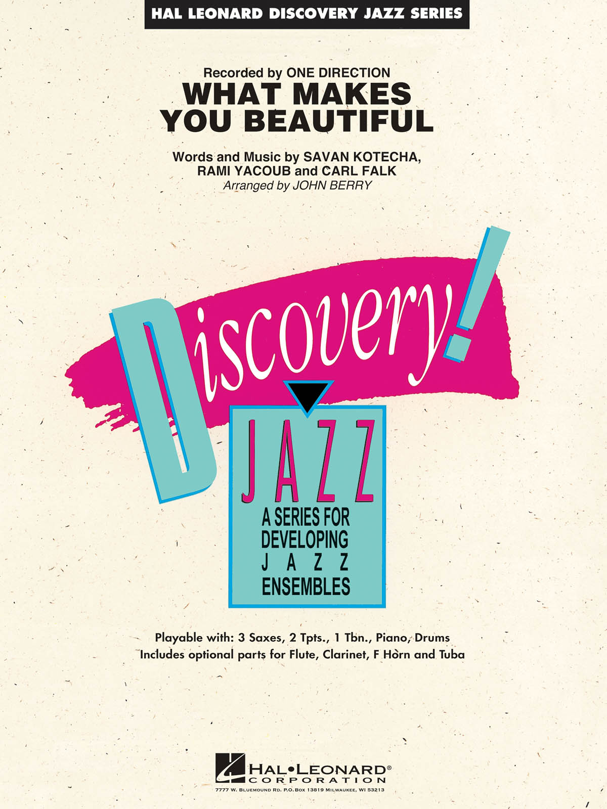 Carl Falk Rami Yacoub Savan Kotecha: What Makes You Beautiful: Jazz Ensemble: