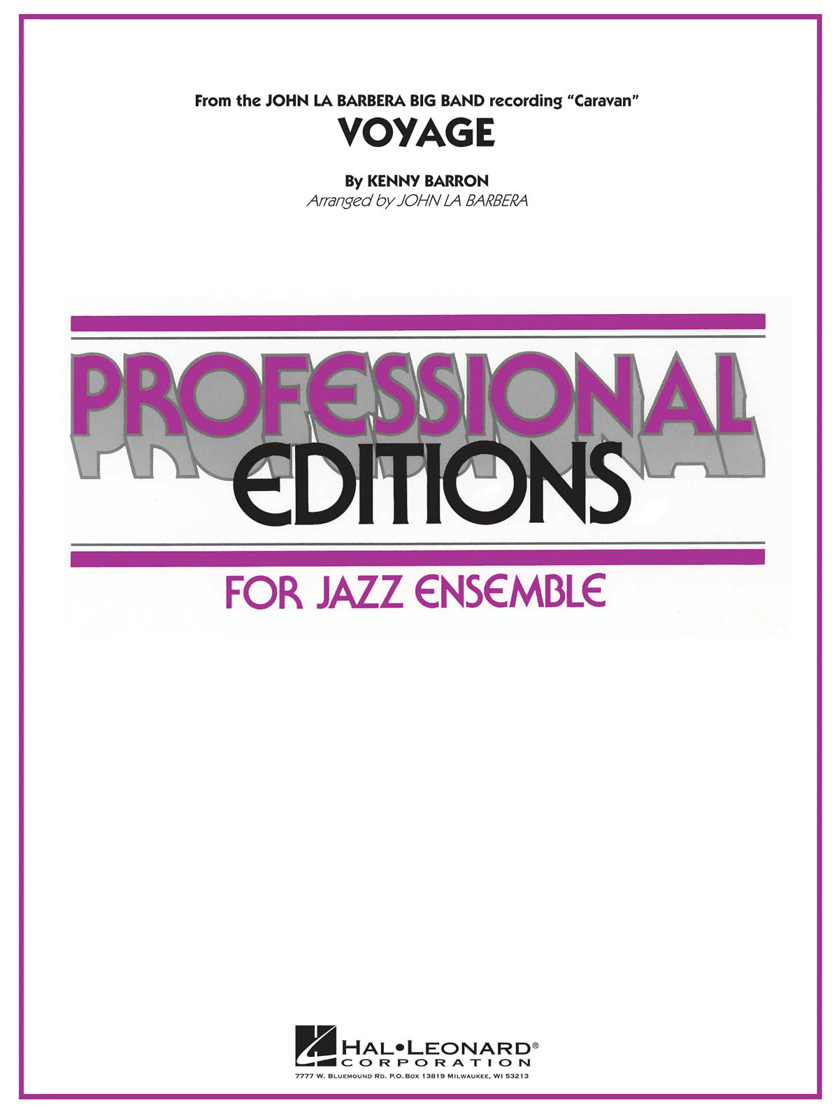 Kenny Barron: Voyage: Jazz Ensemble: Score & Parts