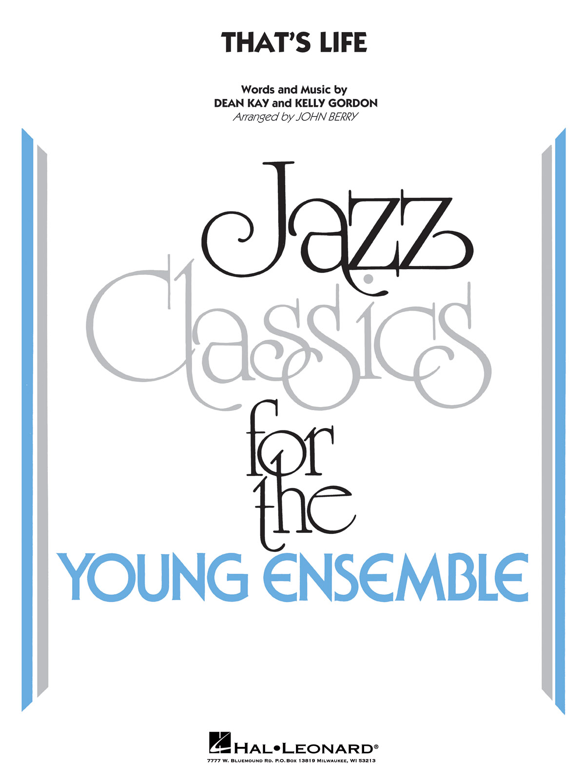 Dean Kay Kelly Gordon: That's Life: Jazz Ensemble: Score