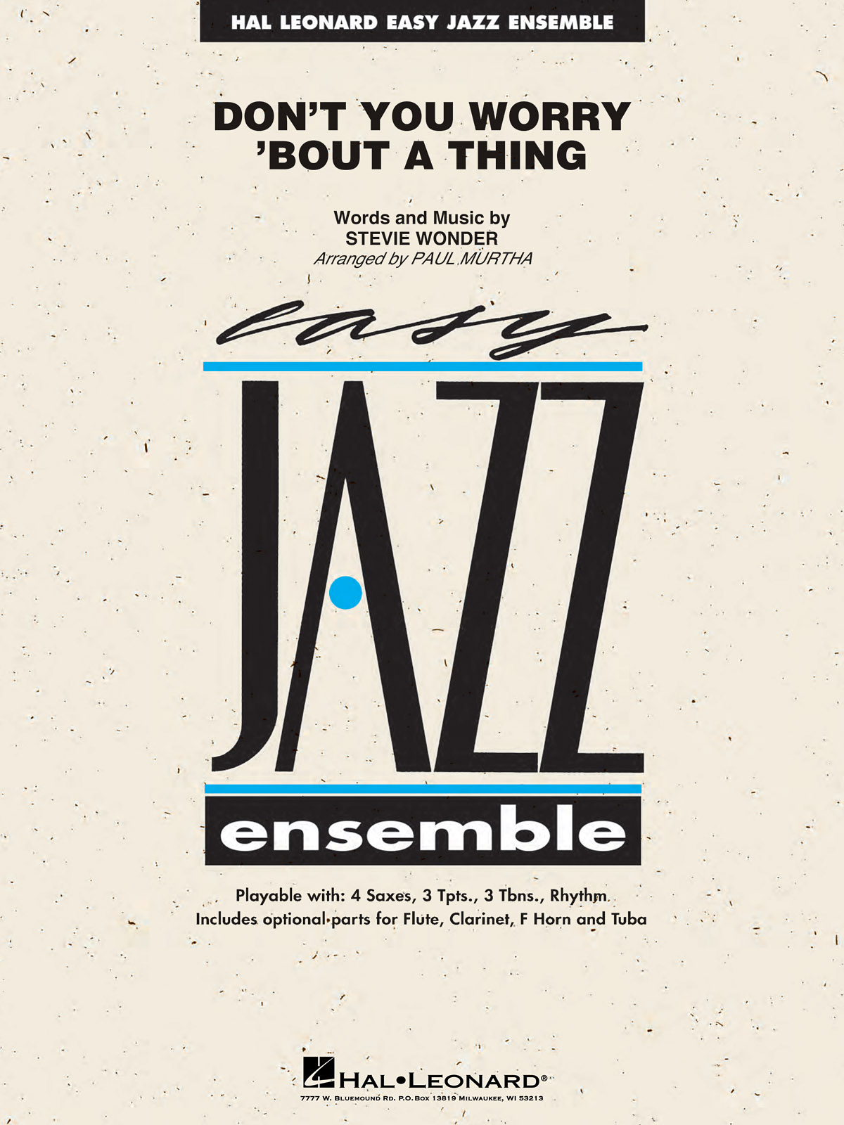Stevie Wonder: Don't You Worry 'Bout a Thing: Jazz Ensemble: Score