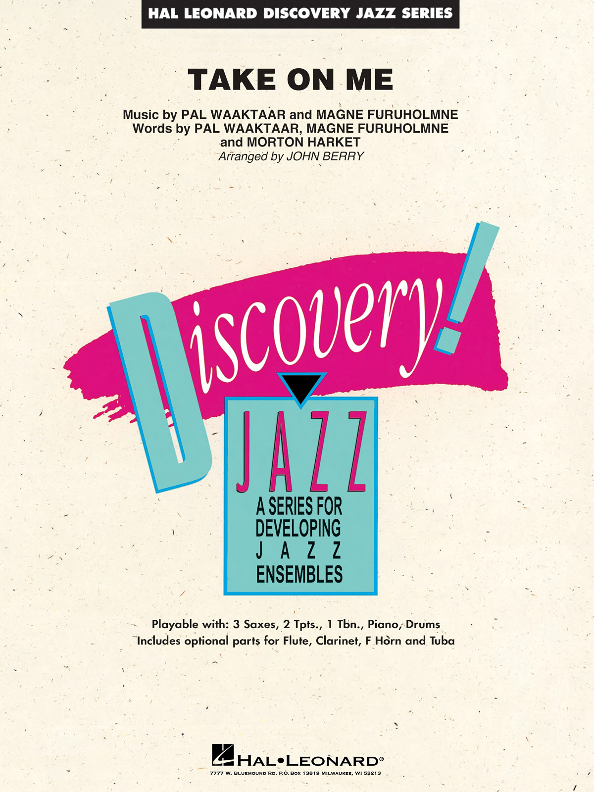 Pal Waaktaar: Take on Me: Jazz Ensemble: Score