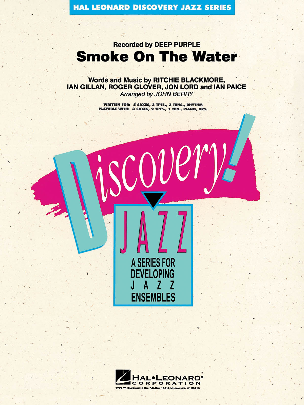 Ian Gillan: Smoke On The Water: Jazz Ensemble: Score
