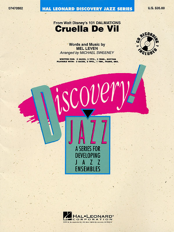 Mel Leven: Cruella De Vil: Jazz Ensemble: Score