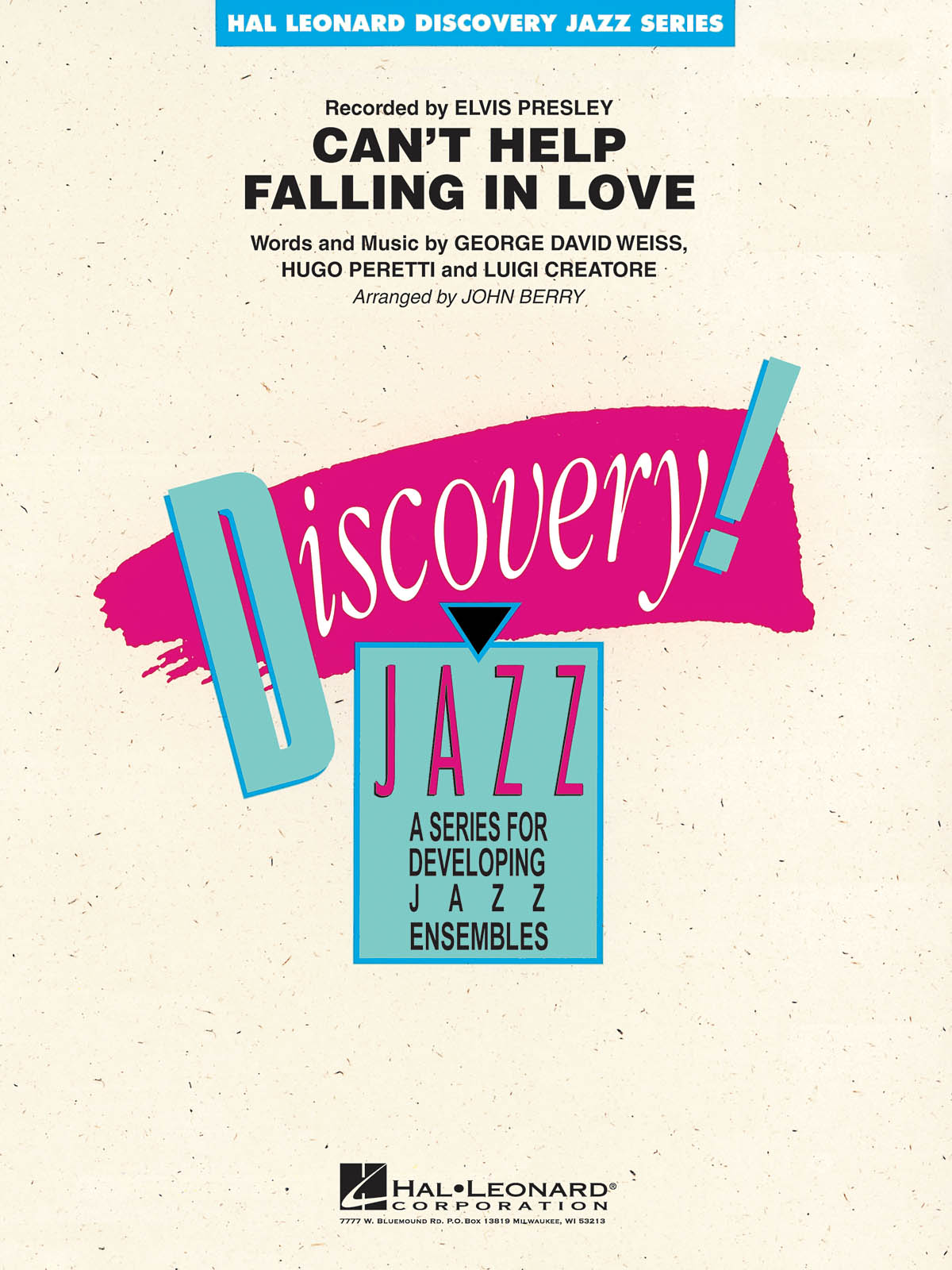 George David Weiss: Can't Help Falling In Love: Jazz Ensemble: Score