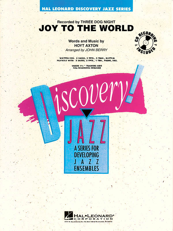 Hoyt Axton: Joy to the World: Jazz Ensemble: Score  Parts & Audio