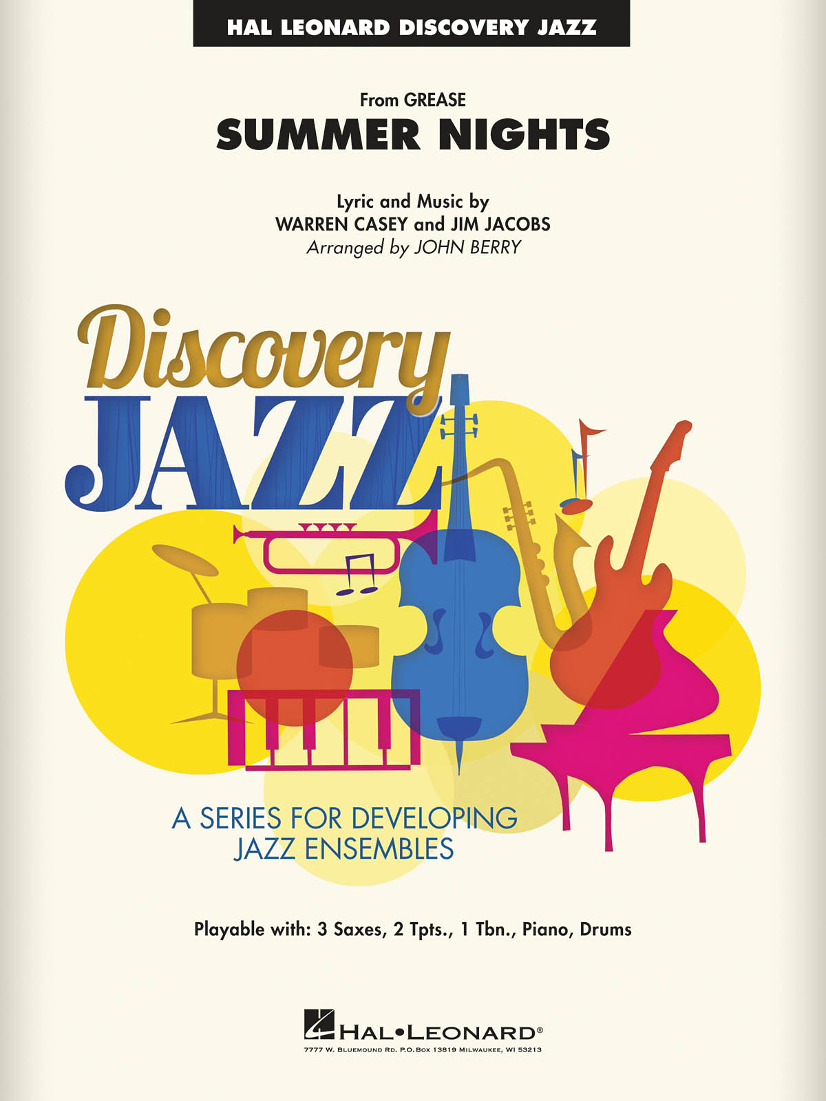Jim Jacobs Warren Casey: Summer Nights (from Grease): Jazz Ensemble: Score