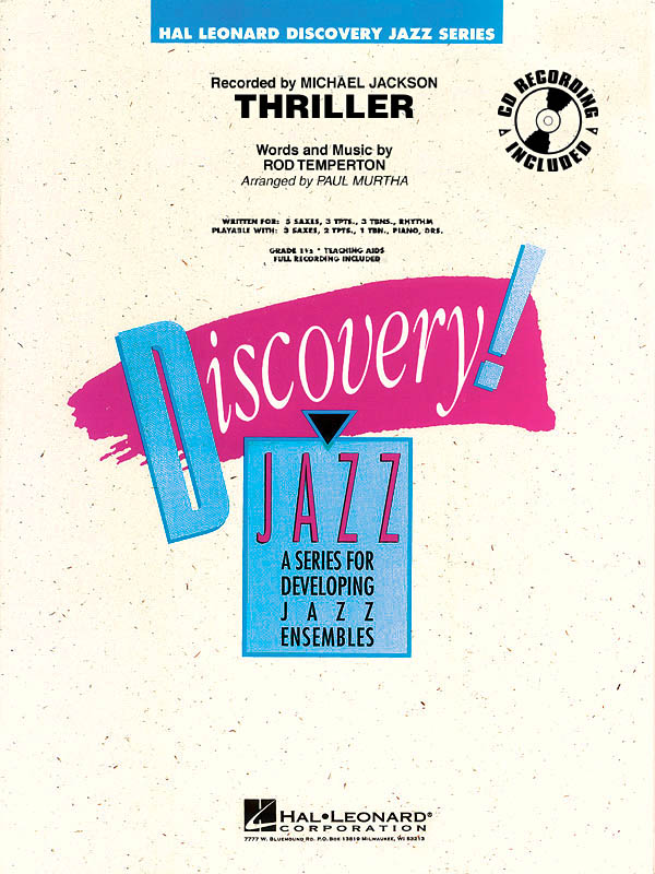 Rod Temperton: Thriller: Jazz Ensemble: Score  Parts & Audio