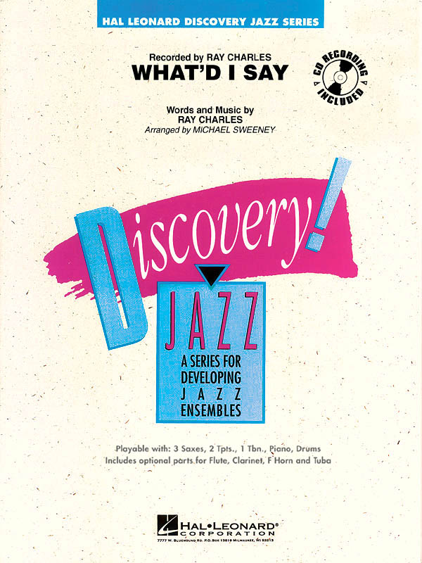 Ray Charles: What'd I Say: Jazz Ensemble: Score  Parts & Audio