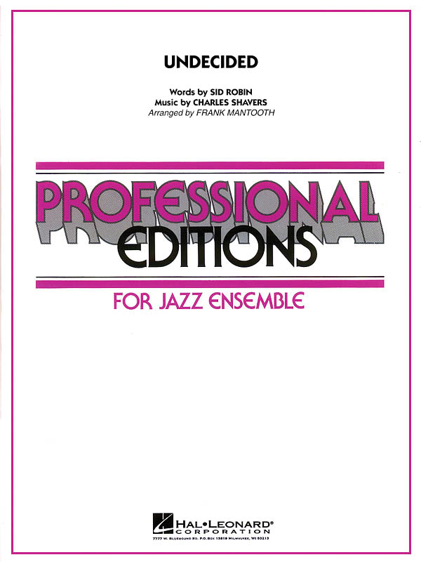 Charles Shavers: Undecided: Jazz Ensemble: Score