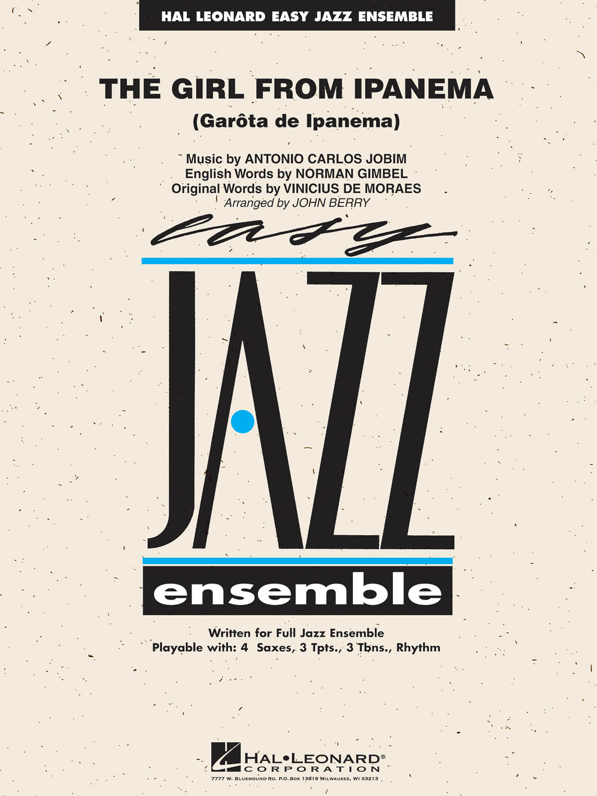 Antonio Carlos Jobim: The Girl from Ipanema: Jazz Ensemble: Score