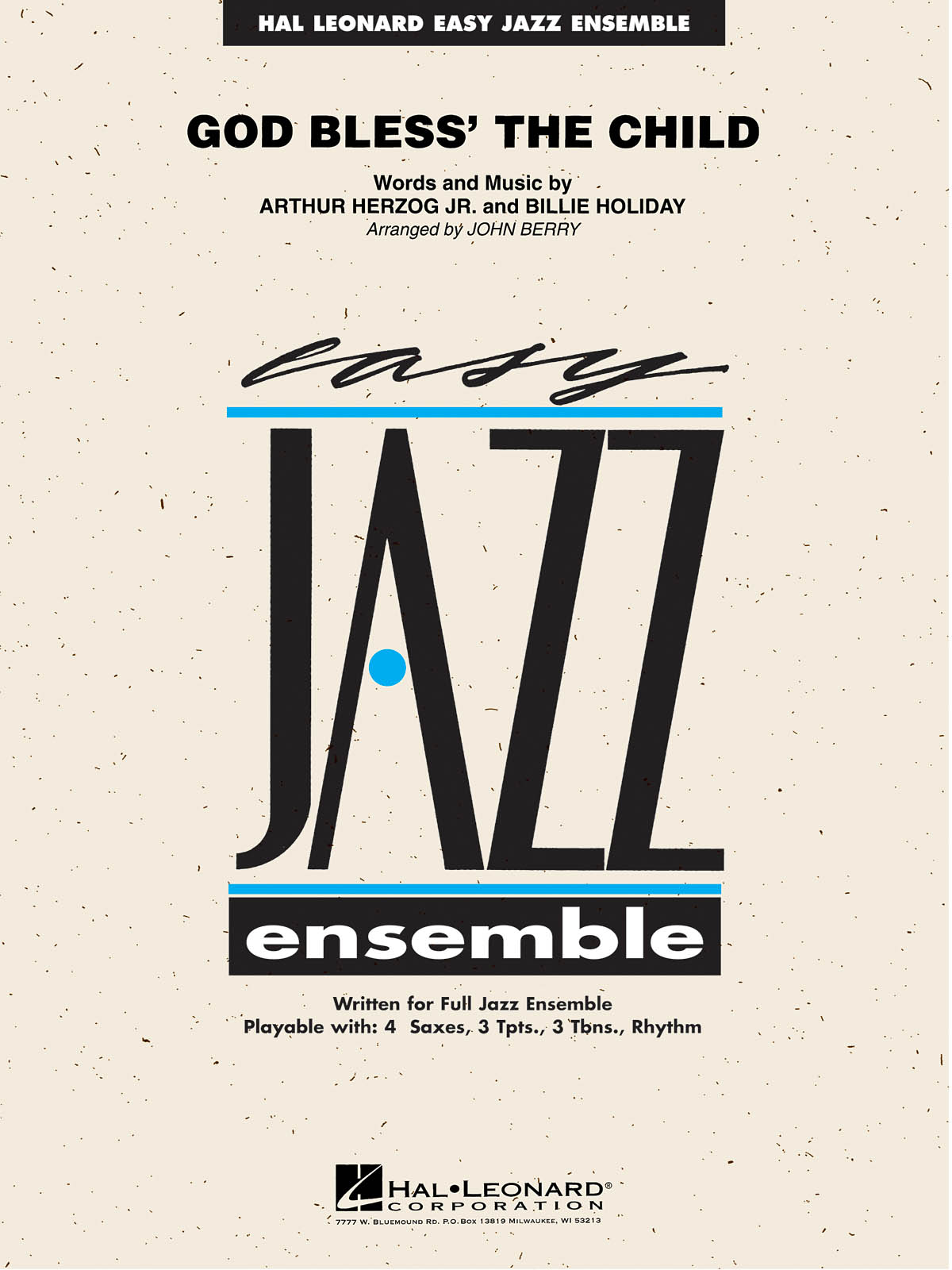 Arthur Herzog Jr.: God Bless' the Child: Jazz Ensemble: Score