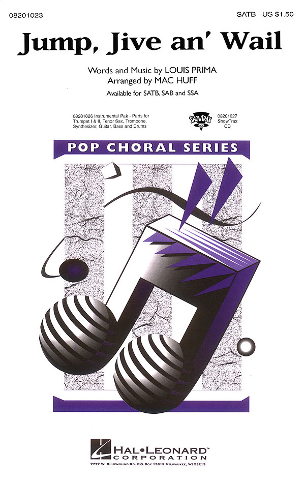 Louis Prima: Jump  Jive an' Wail: Mixed Choir a Cappella: Vocal Score