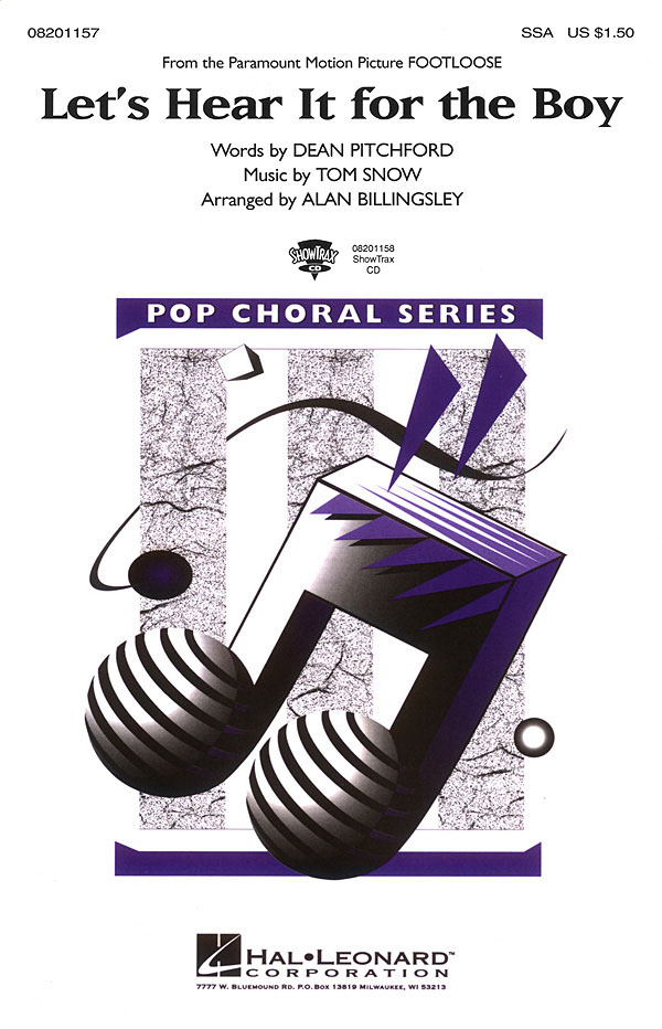 Dean Pitchford: Let's Hear It for the Boy: Upper Voices a Cappella: Vocal Score