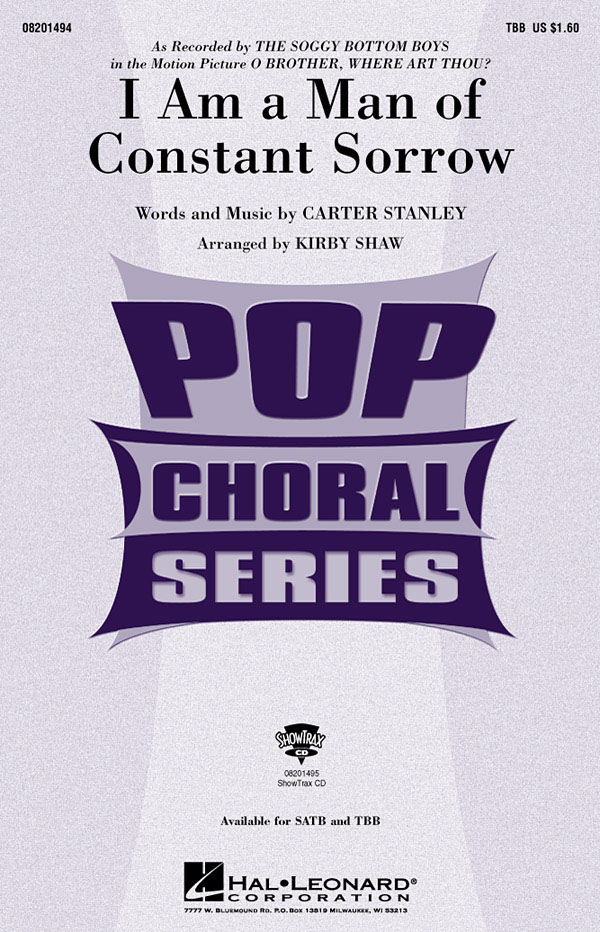 Carter Stanley: I Am A Man Of Constant Sorrow: Lower Voices a Cappella: Vocal